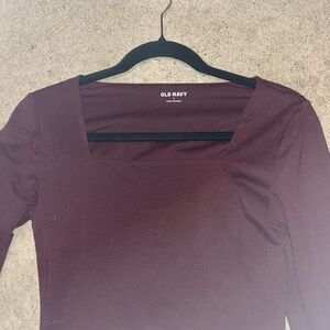 Old Navy Women's Deep Burgundy Bodysuit